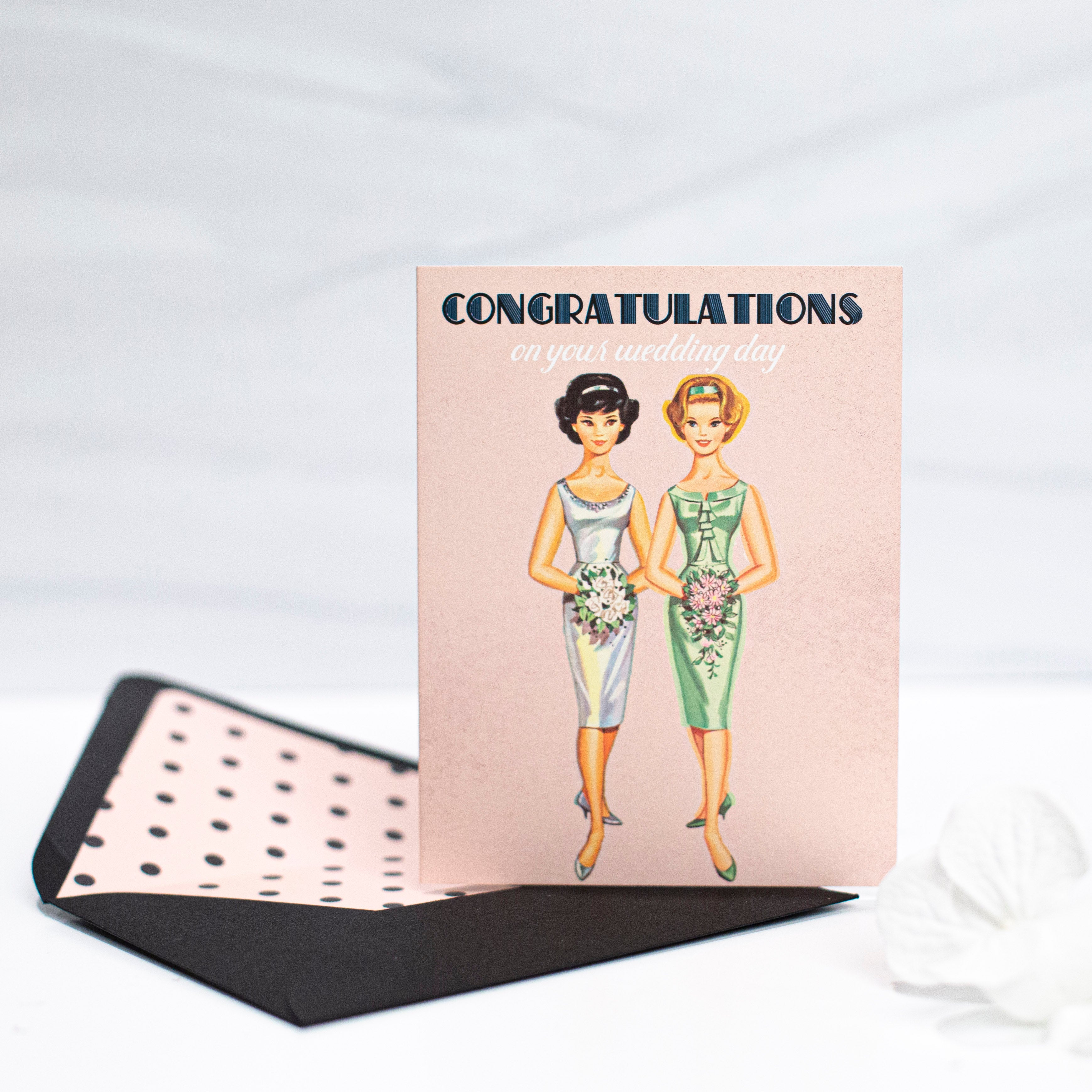 Vintage Brides Wedding Card - ModLoungePaperCompany
