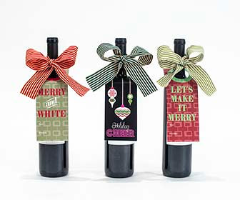 Merry & White Wine Tag - ModLoungePaperCompany