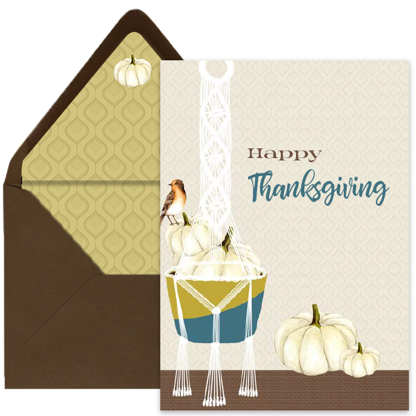 Boho Thanksgiving Greeting Card - ModLoungePaperCompany