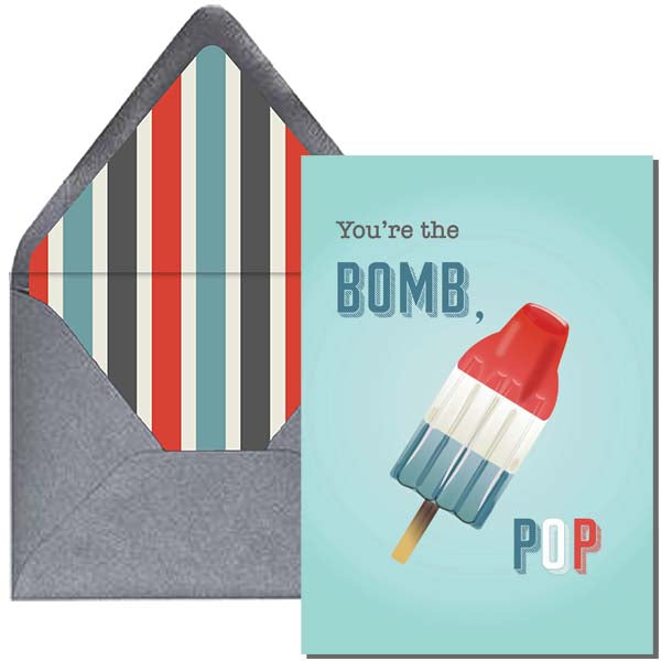 Retro Bomb Pop Greeting Card for Dad- ModLoungePaperCompany