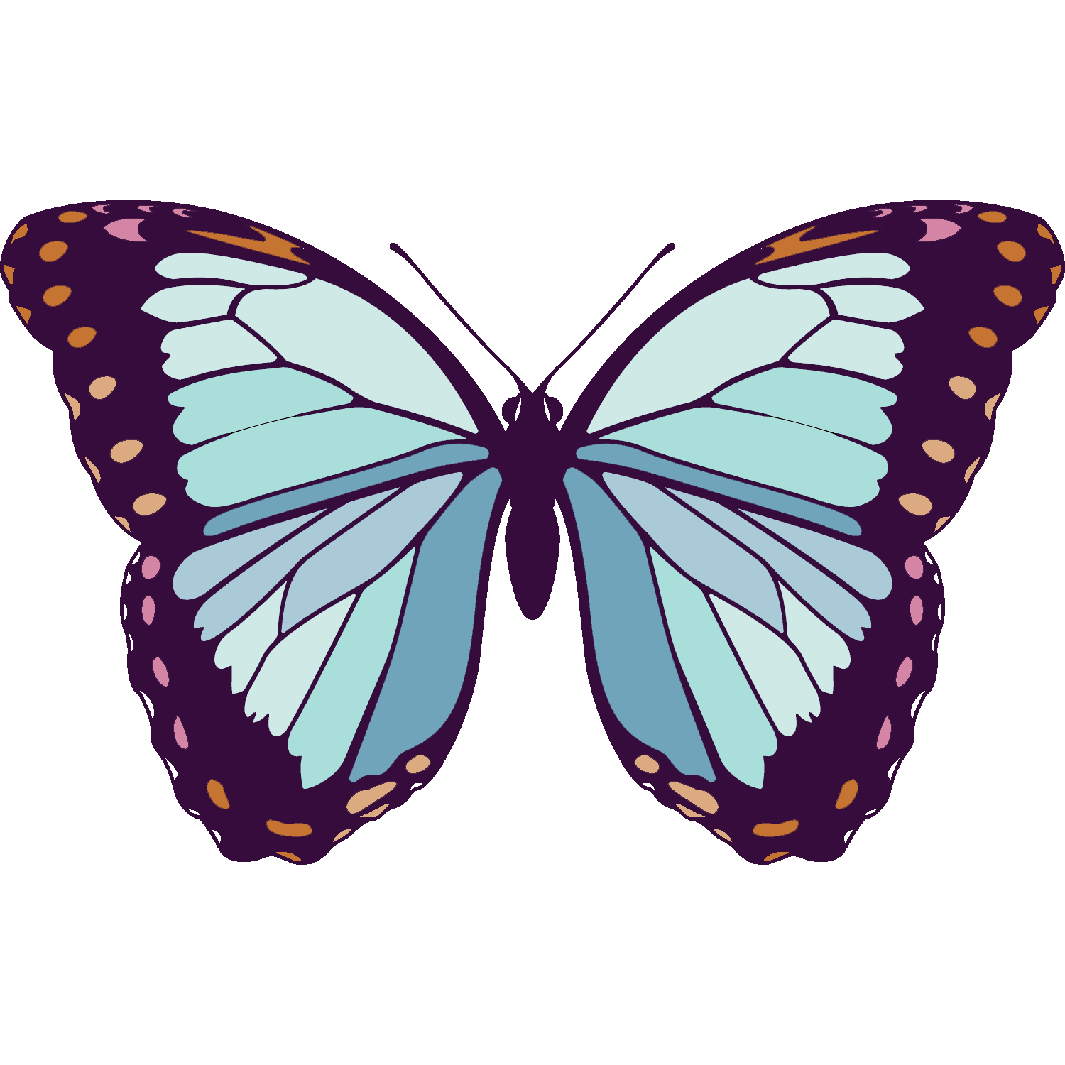 Blue Butterfly Sticker
