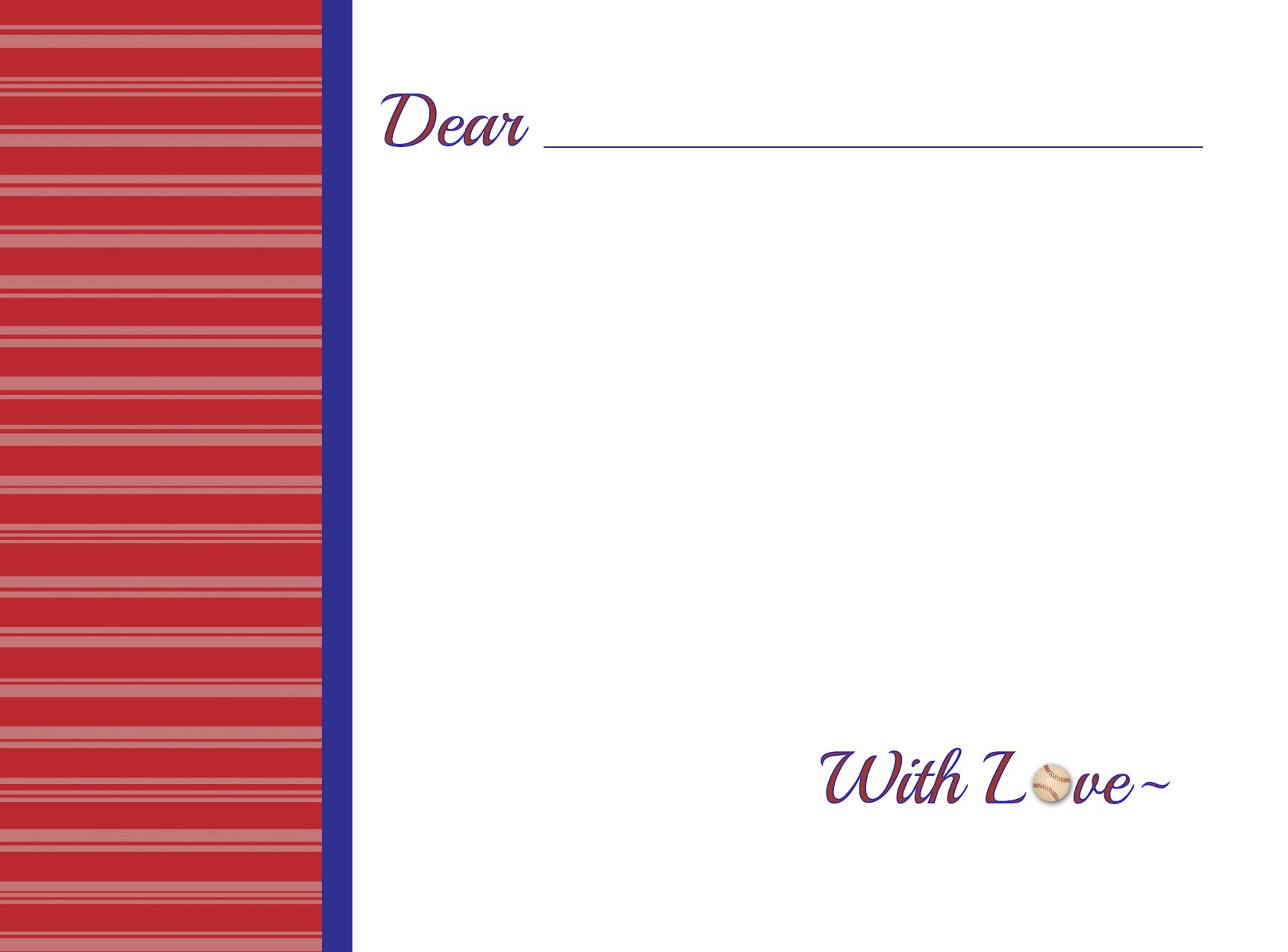 Vintage Baseball Thank You Card - ModLoungePaperCompany
