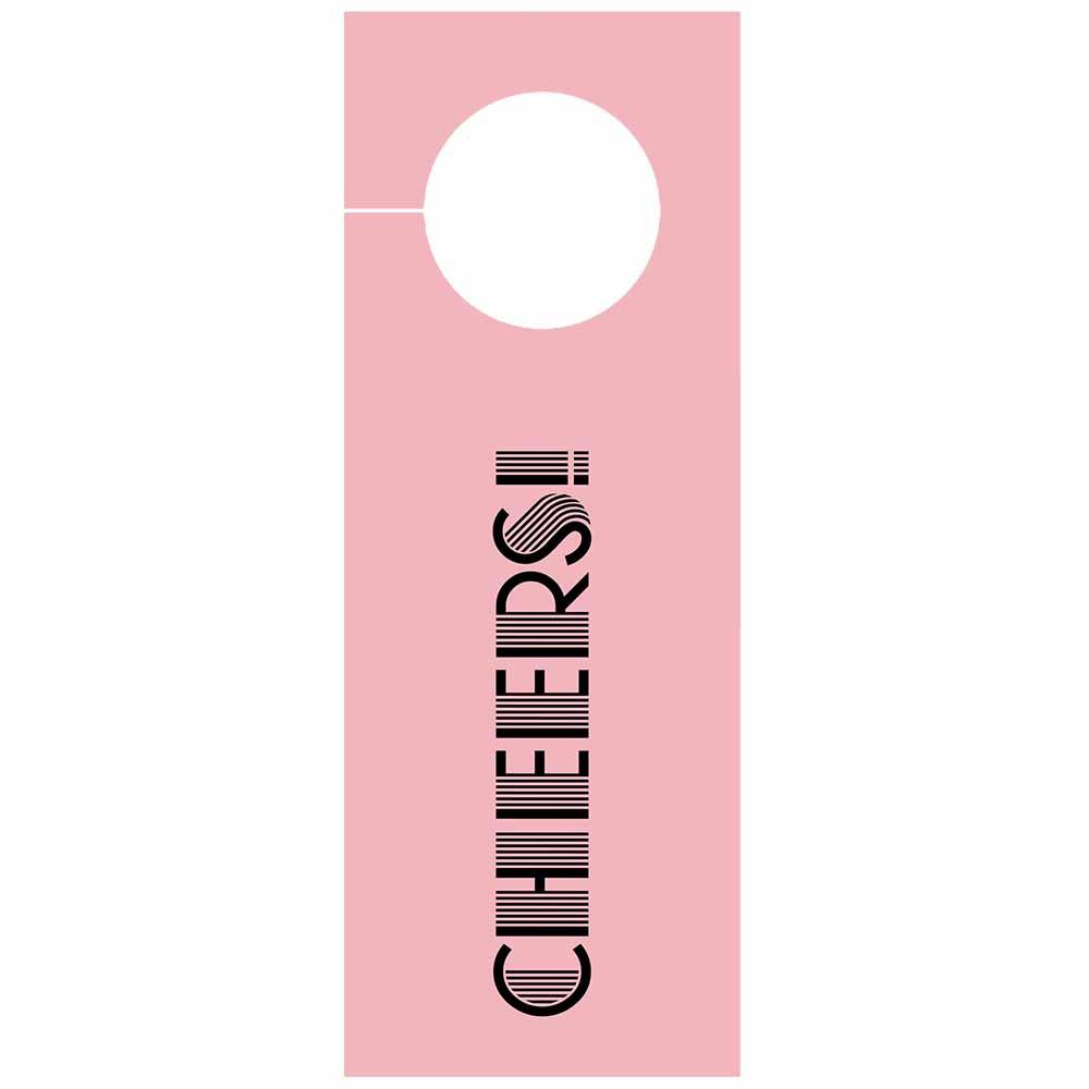Cheers Pink Wine Tag - ModLoungePaperCompany
