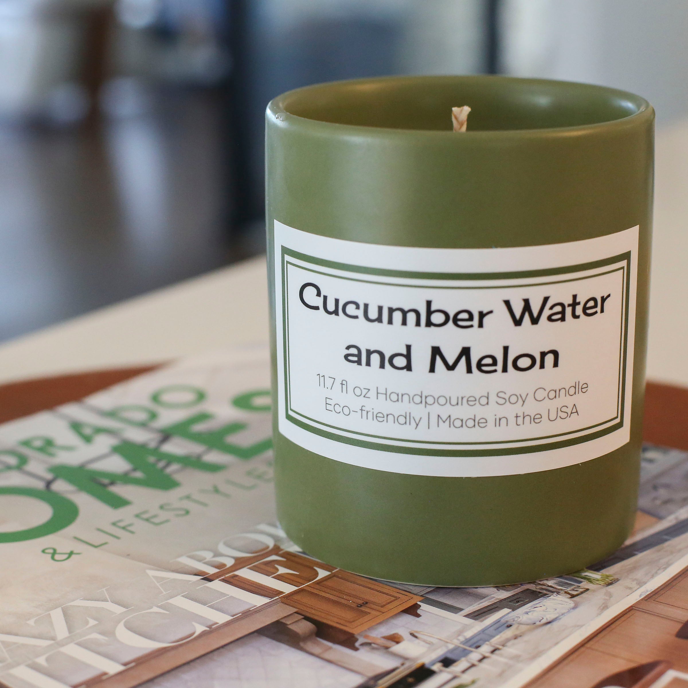 zen cucumber and melon mid century modern wholesale all natural soy candle