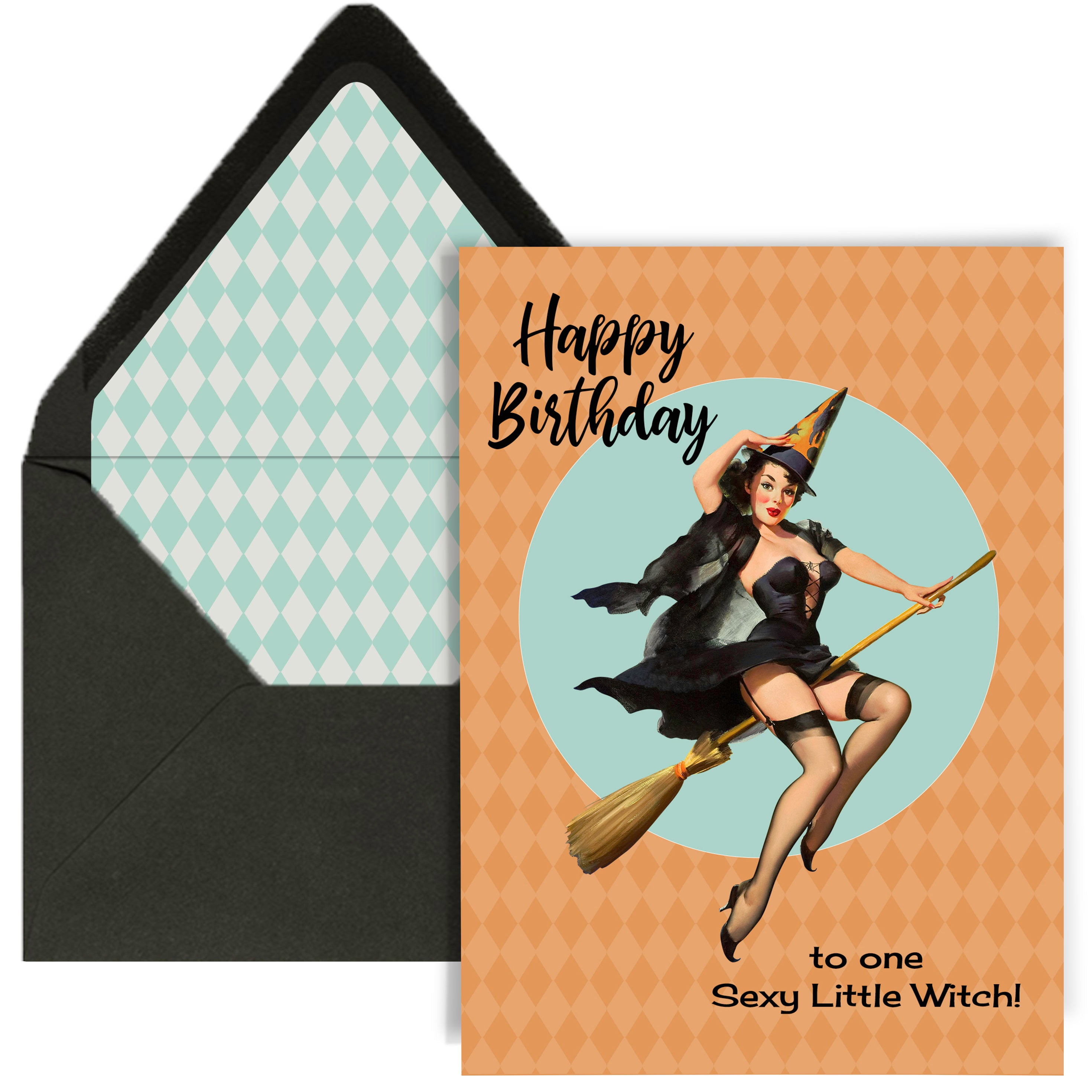 Sexy Little Witch Birthday Card