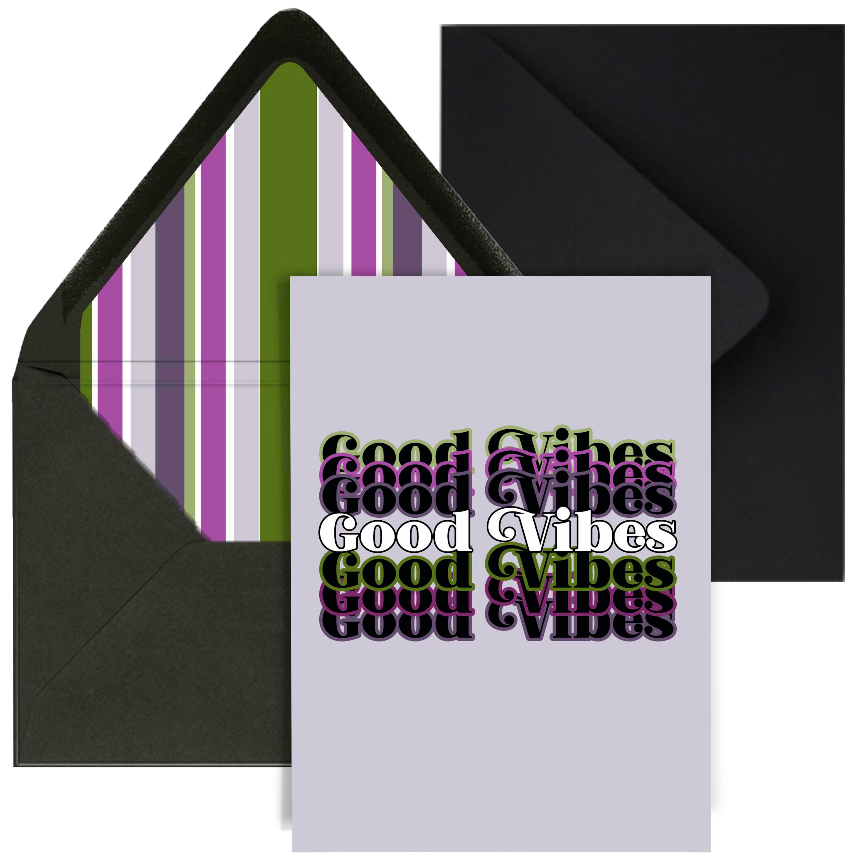 Good Vibes Retro Font Greeting card