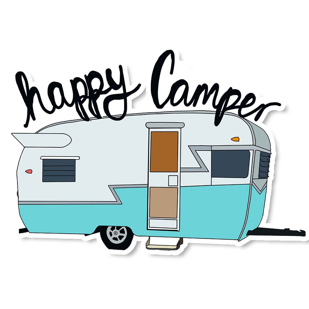 Happy Camper Sticker - ModLoungePaperCompany