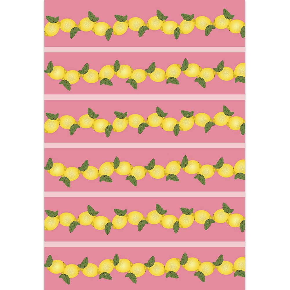 pink and Lemon Gift Wrap - ModLoungePaperCompany