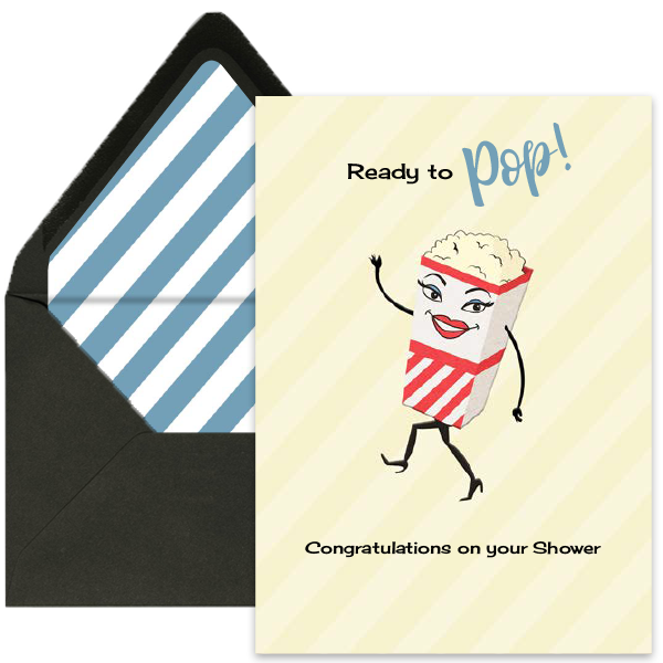 Ready To Pop Baby Shower Greeting Card - ModLoungePaperCompany
