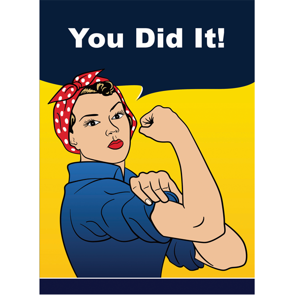 Rosie The Riveter Card - ModLoungePaperCompany