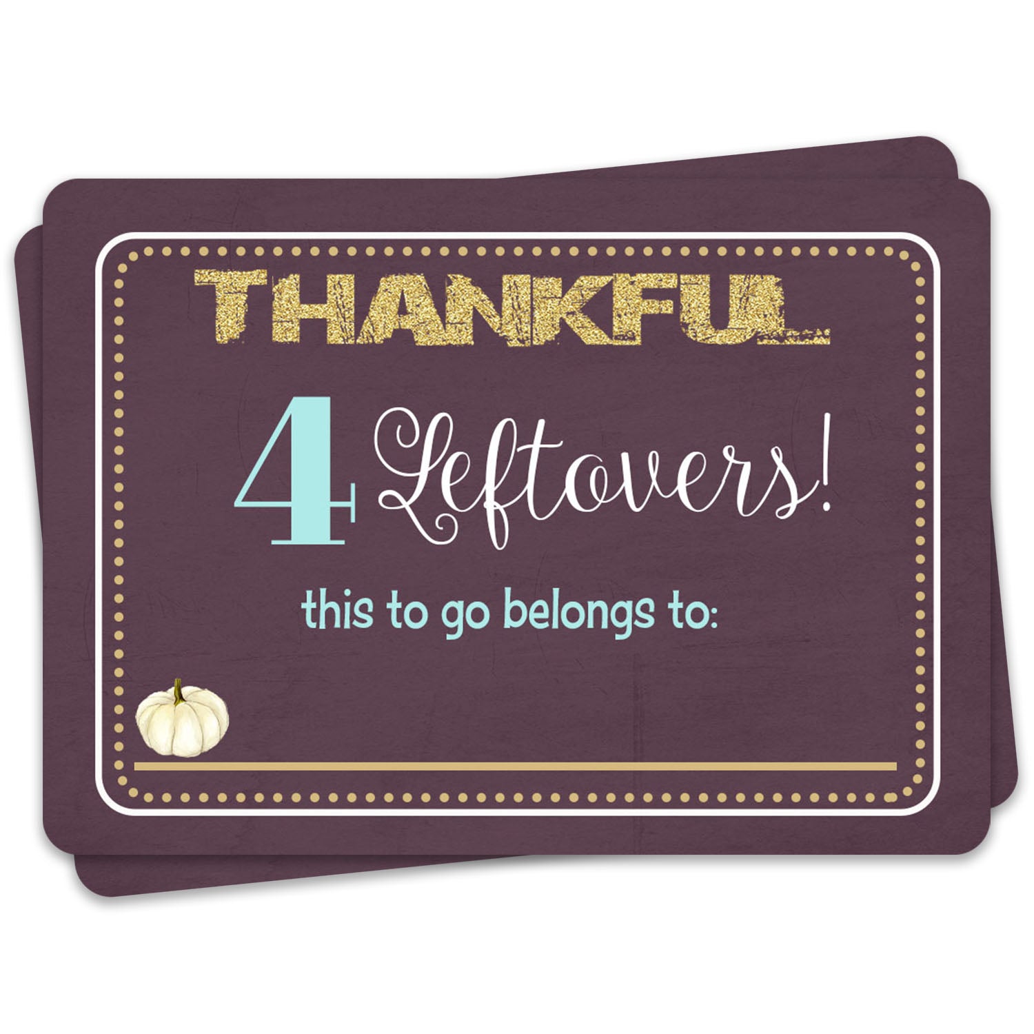Plum Thanksgiving Leftover Stickers