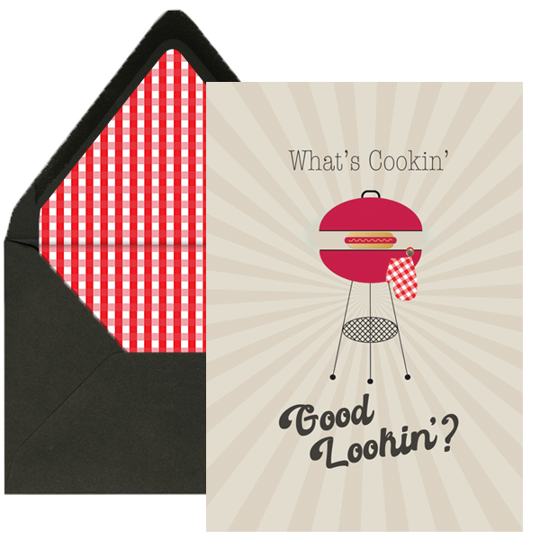 Barbecue Grill Greeting Card - ModLoungePaperCompany