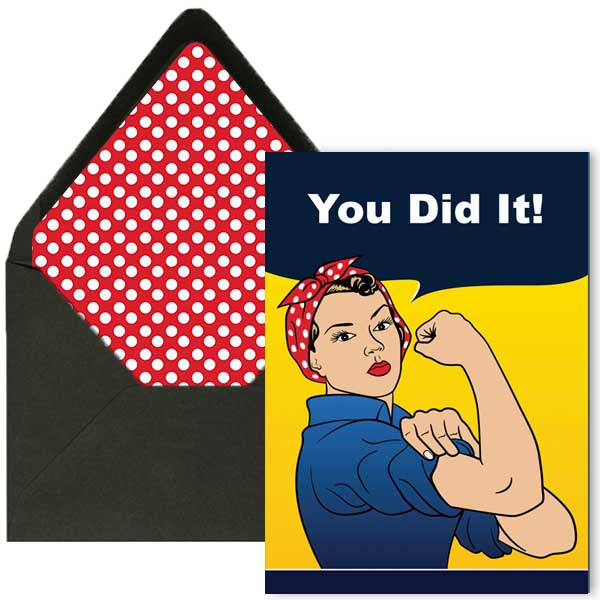 Rosie The Riveter Card - ModLoungePaperCompany