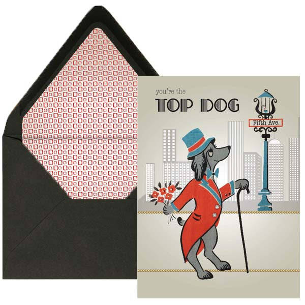 Top Dog Greeting Card - Male