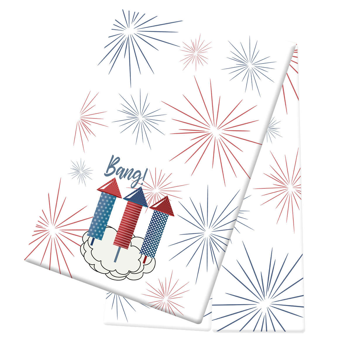 Vintage Fireworks Tea Towel - ModLoungePaperCompany