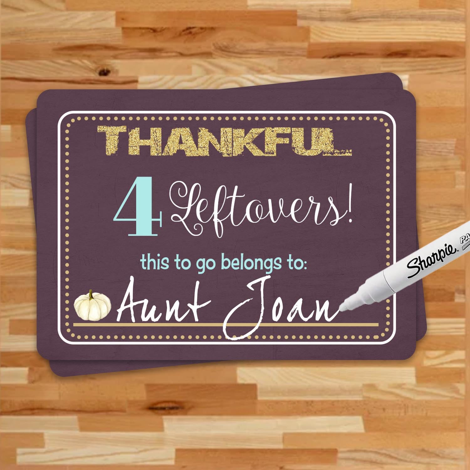 Plum Thanksgiving Leftover Stickers