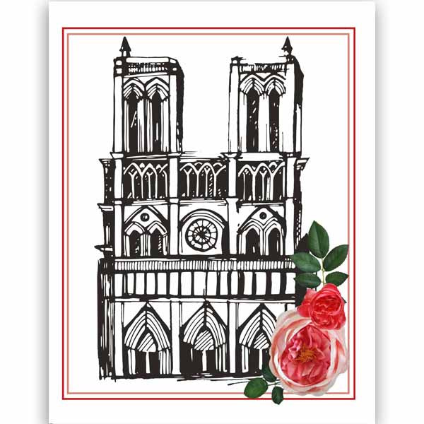 Paris Sketched Assorted Boxed Notecards - ModLoungePaperCompany