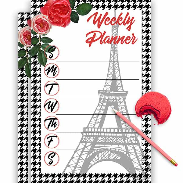 Tour Parisienne Weekly Planner - ModLoungePaperCompany